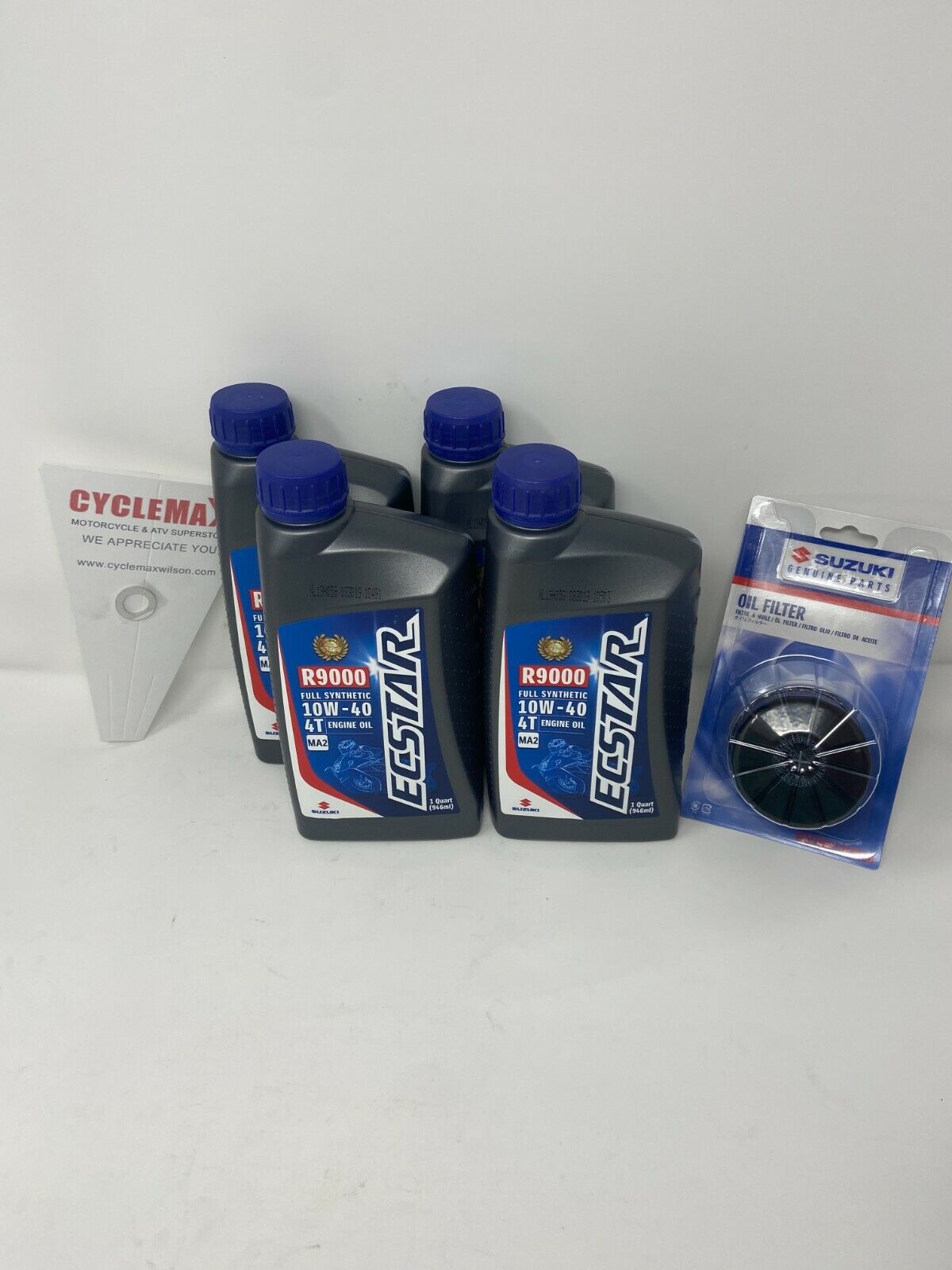 OEM 1999-2020 Suzuki GSX1300R Hayabusa 10w40 Full Synthetic Oil Change Kit