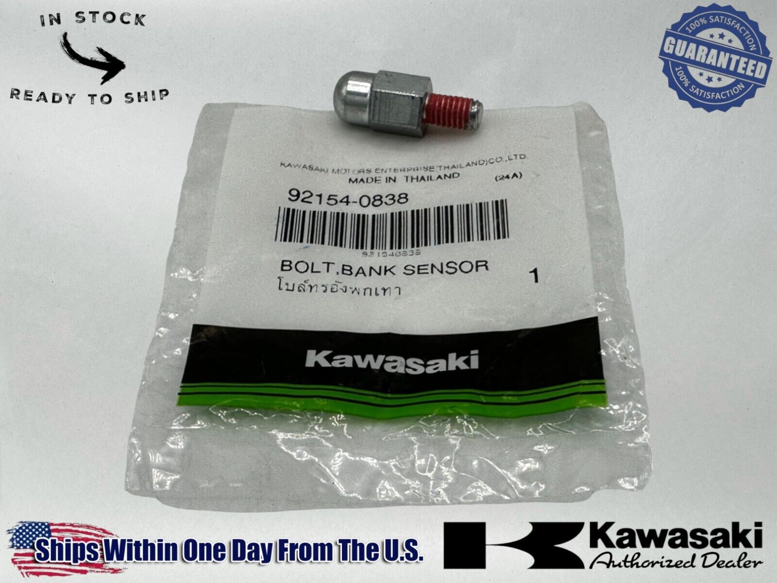 Kawasaki Genuine OEM Authentic Bank Sensor Bolt 92154-0838