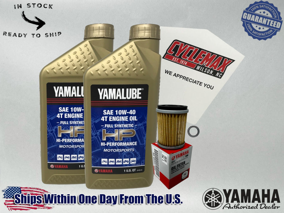 Full-Synthetic Yamalube Oil Change Kit compatible with 2001-2025 Yamaha TW200