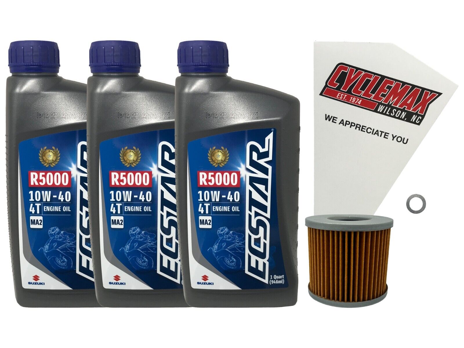 Cyclemax Genuine OEM Standard Oil Change Kit fits 2001-2009 Suzuki GS-500