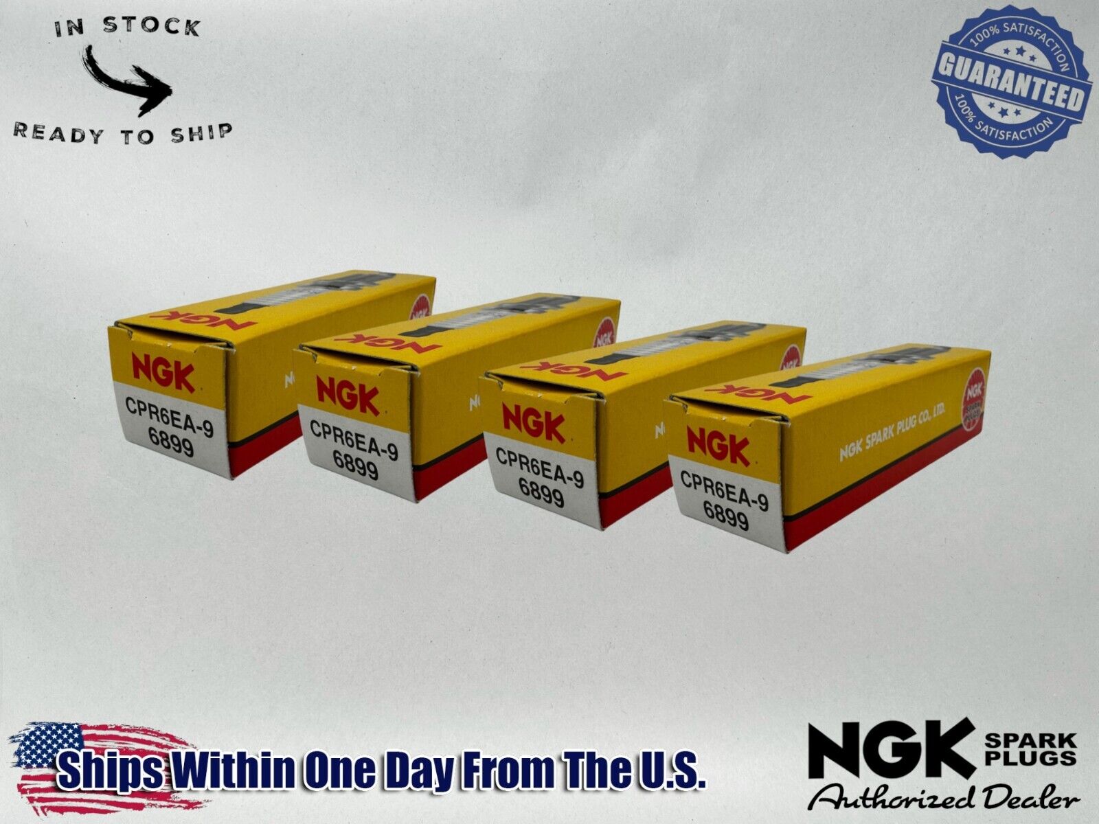 NGK Genuine OEM Authentic Spark Plugs CPR6EA-9 - 4 PACK