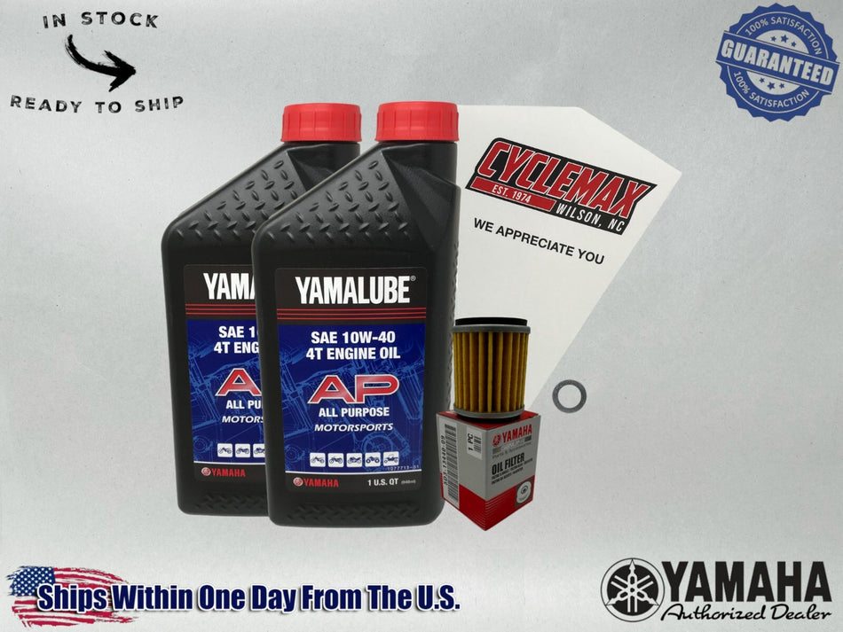 Standard 10W-40 Oil Change Kit fits 2018-2022 Yamaha YZ450F