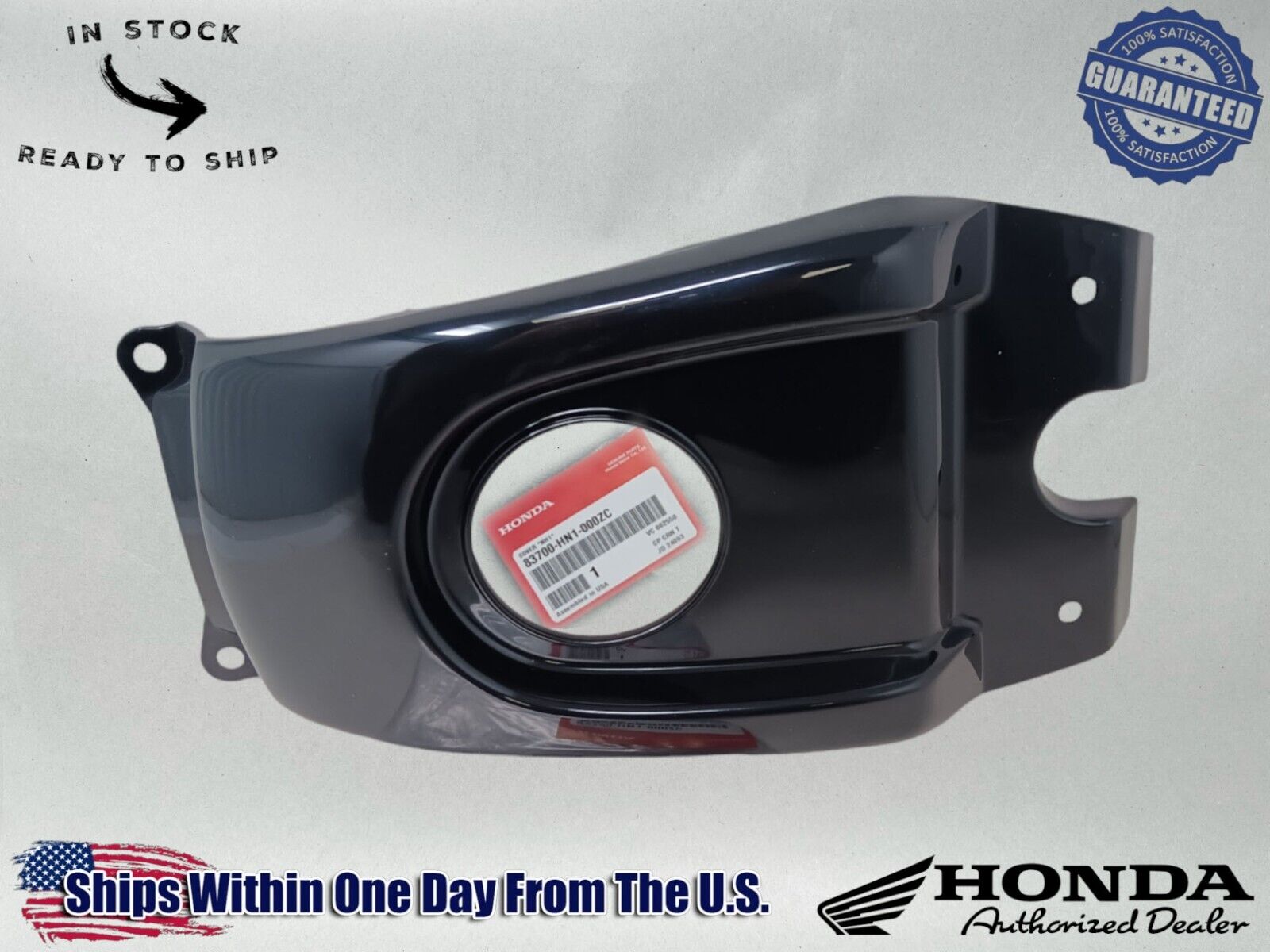 Honda Genuine OEM Authentic Gas Tank Cover Black Plastic 83700-HN1-000ZC