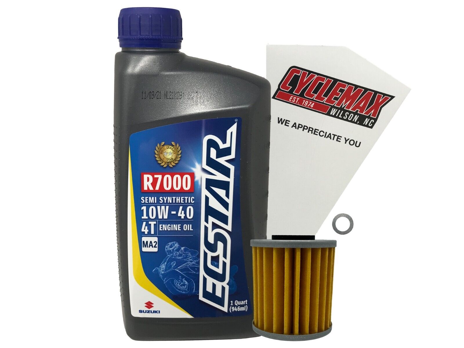 Cyclemax Genuine OEM Semi-Synthetic Oil Change Kit fits 2007-2024 Suzuki RM-Z250