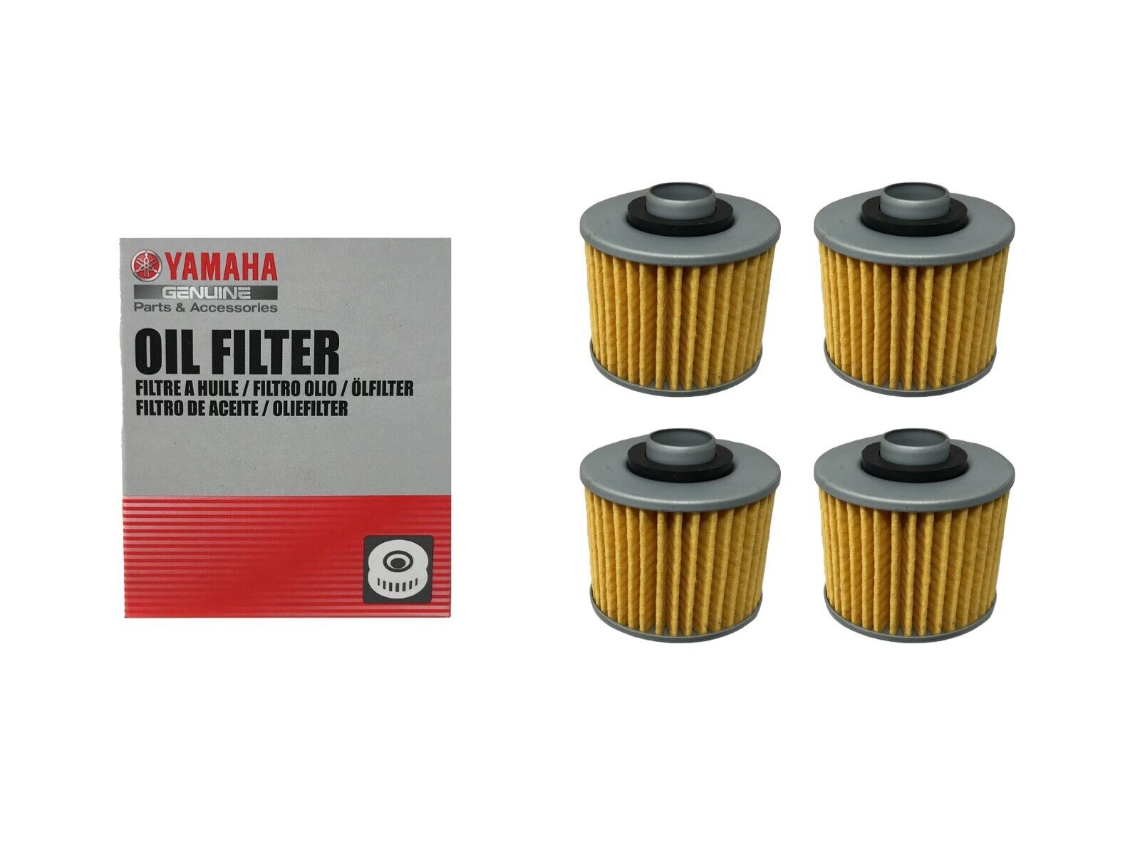 OEM Yamaha Oil Filter 4X7-13440-90 4 PACK