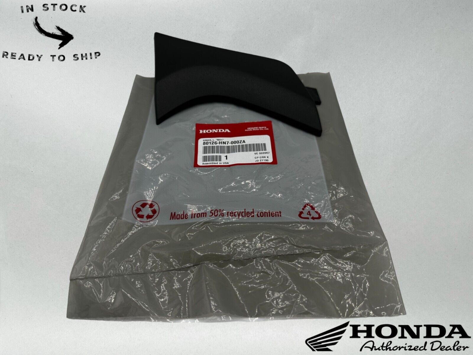 Honda Genuine OEM Authentic Cover, L *NH1* 80126-HN7-000ZA