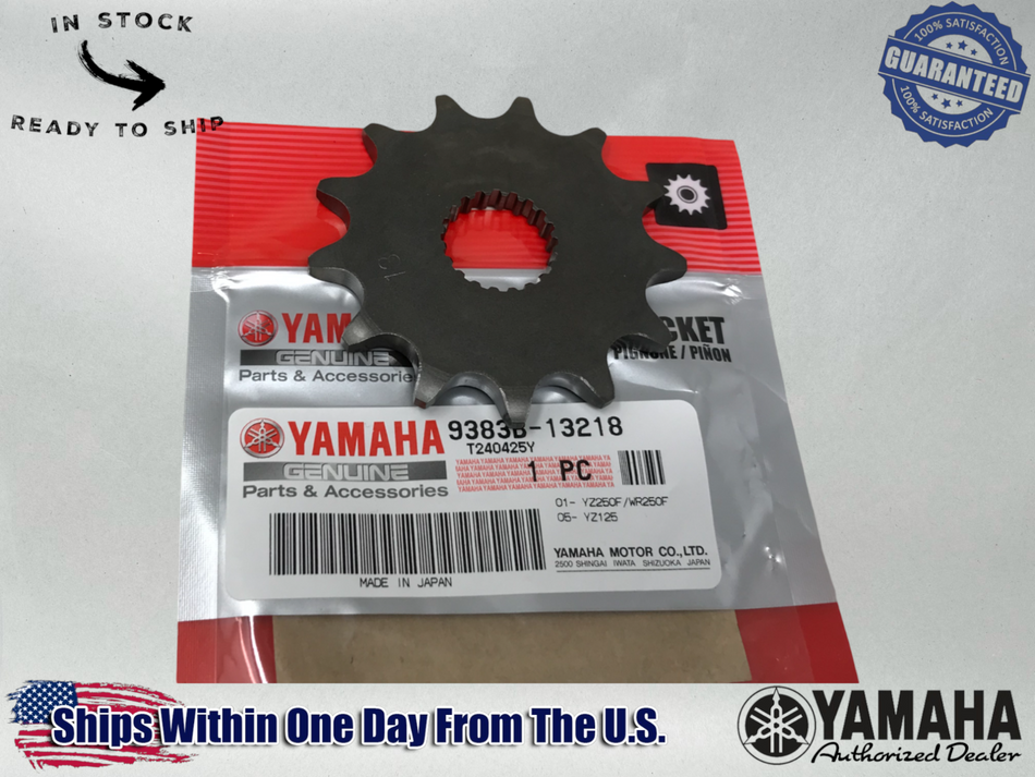 Yamaha OEM (05-14) WR250F, YZ125, YZ250F Front Sprocket 9383B-13218-00