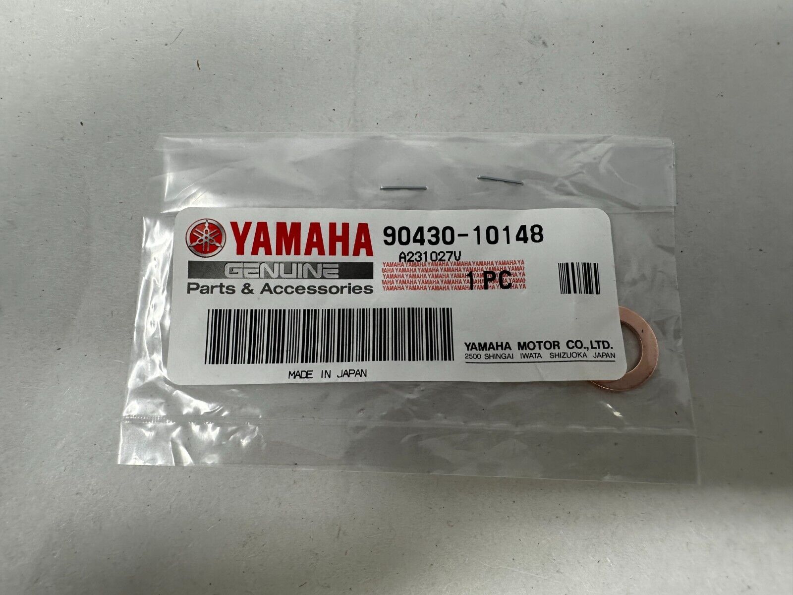 Yamaha Genuine OEM Authentic Gasket 90430-10148-00