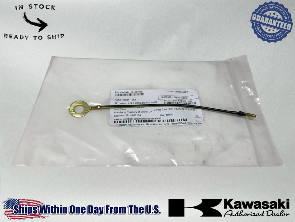 Kawasaki OEM Turn Signal Stem Lead Ground Wire Harness z1 kz900 kz1000 26011-063