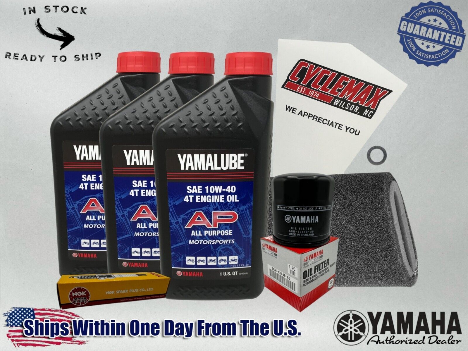 Cyclemax Std Yamalube Tune-Up Kit fits 2007-2014 Yamaha GRIZZLY WOLVERINE 450