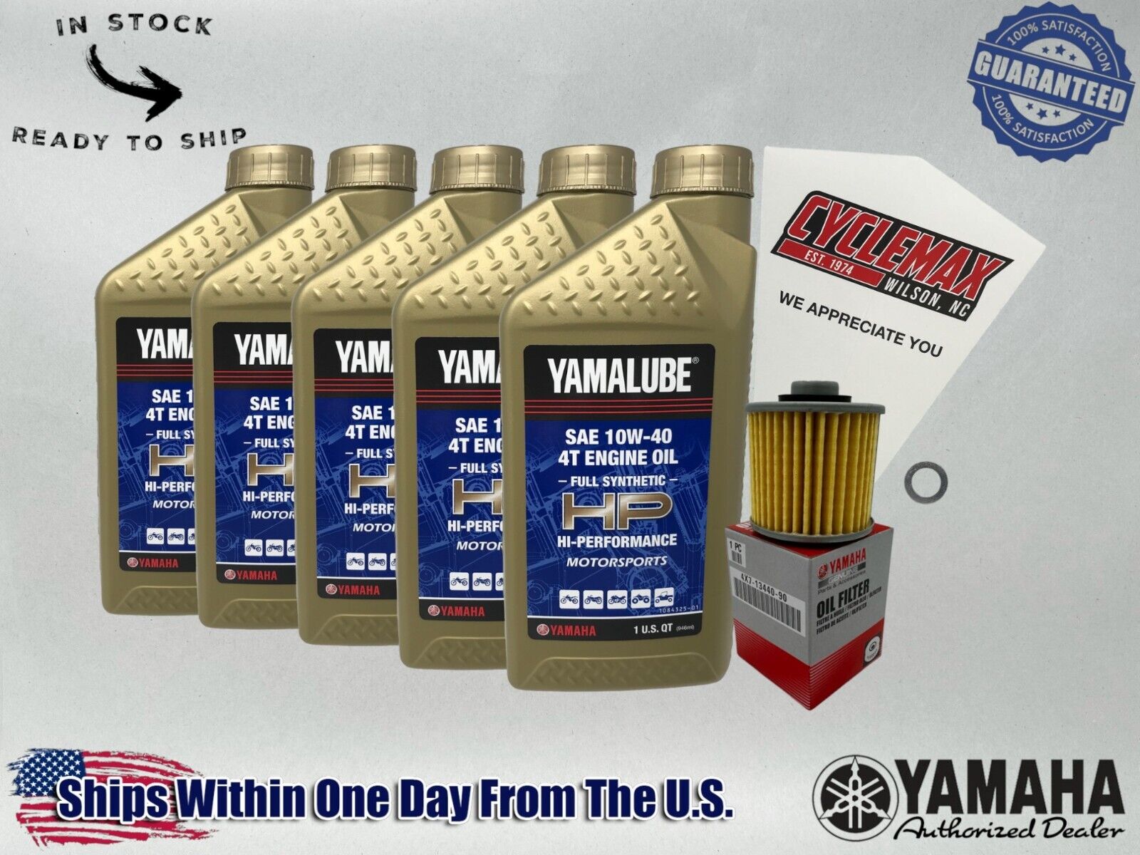 Cyclemax FS Yamalube Oil Change Kit fits 1999-2009 Yamaha V-STAR 1100 CLASSIC