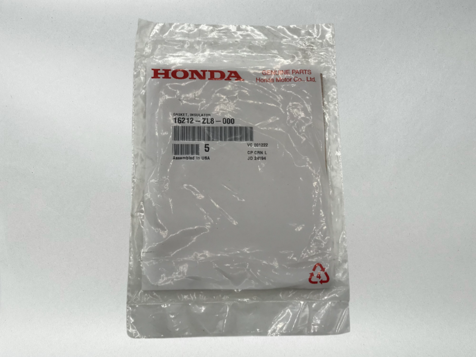 Honda OEM Authentic Engine Carburetor Manual Choke 16100-Z0Y-813 Gaskets HRX217