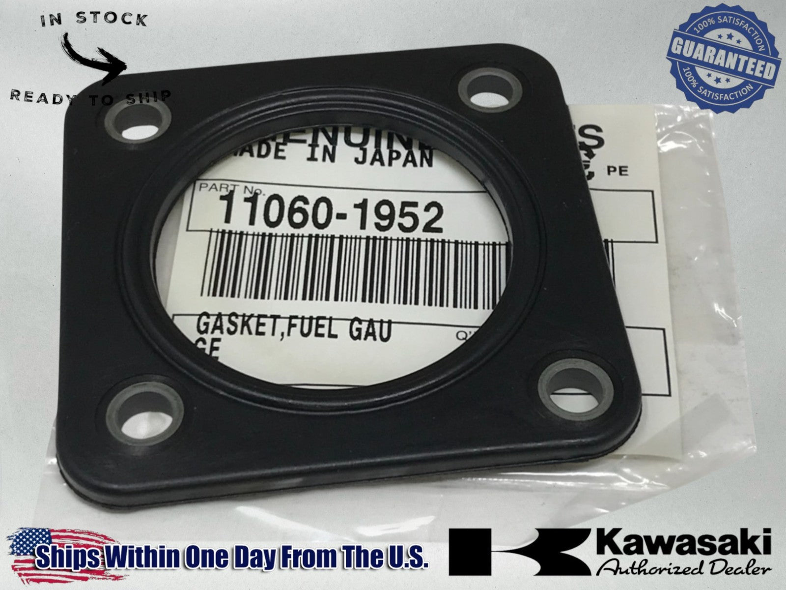 Kawasaki Genuine OEM Authentic GASKET,FUEL GAUGE 11060-1952