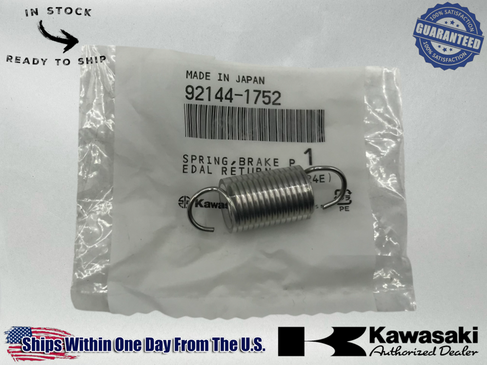 Kawasaki Genuine OEM KX KLX KDX BRAKE PEDAL RETURN SPRING & SLEEVE 92144-1752