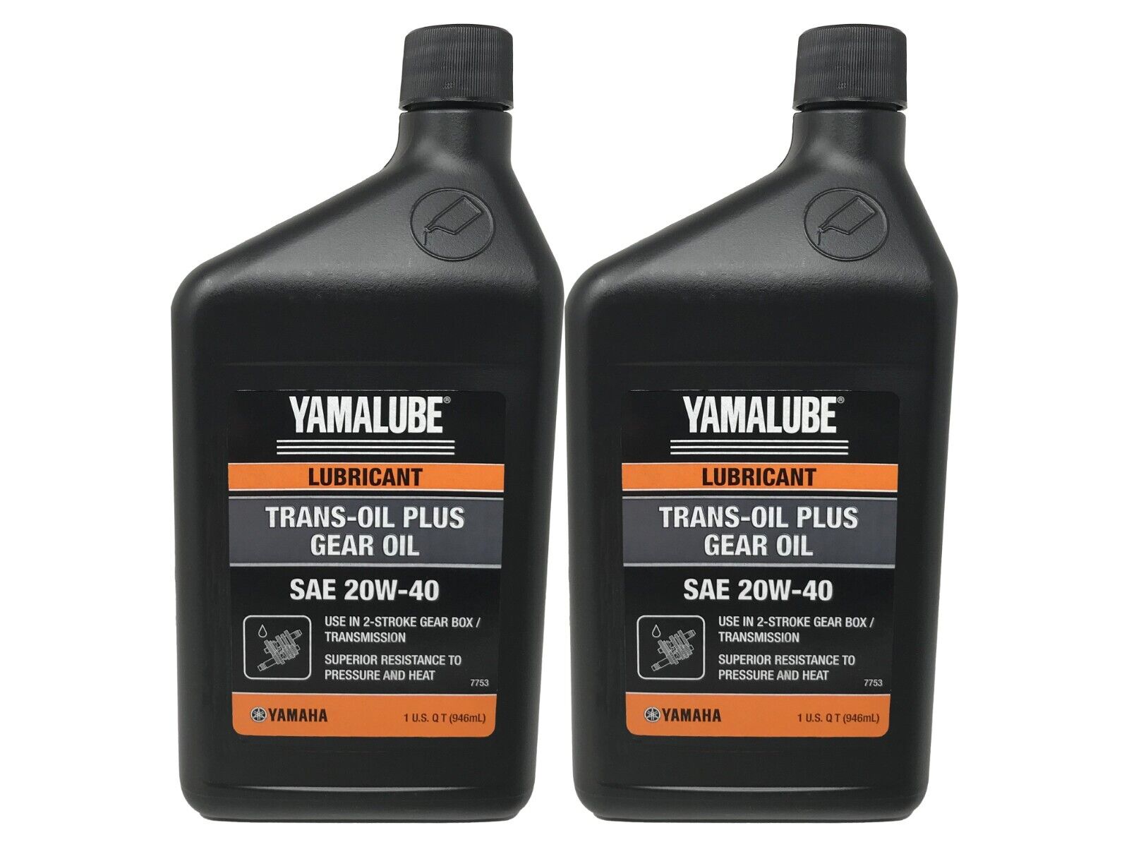 Yamaha Genuine OEM Trans-Oil Plus Gear Oil 20W-40 ACC-TRANS-PL-US - 2 Quarts