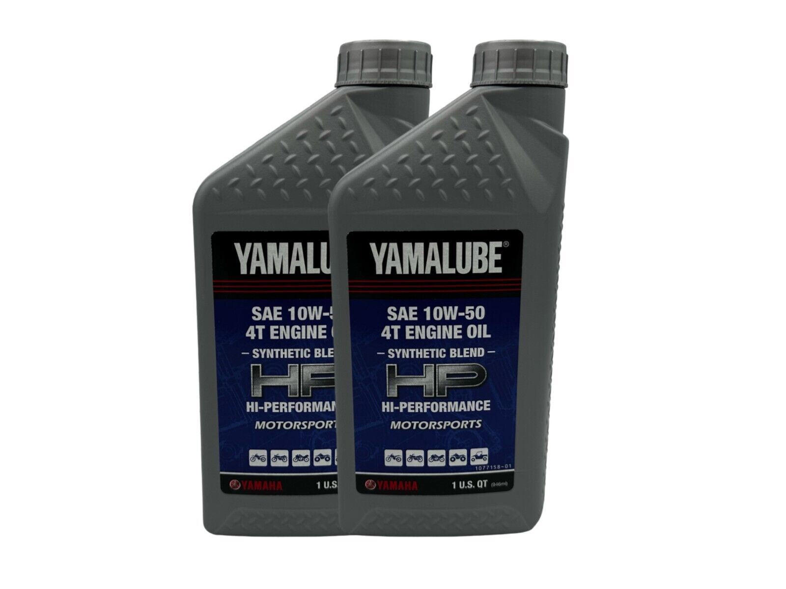 Yamaha New Yamalube 10W-50 Semi-Synthetic Oil-LUB-10W50-SS-12-2PACK