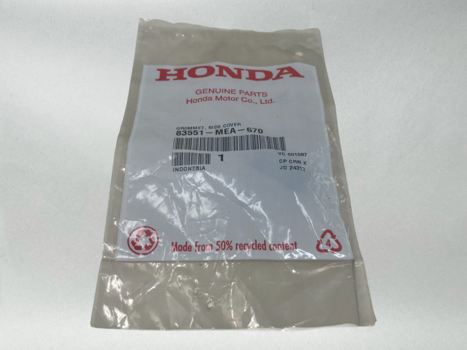 Honda OEM Side Cover Grommet VTX1300 C VTX1300R VTX1300S Rubber 83551-MEA-670