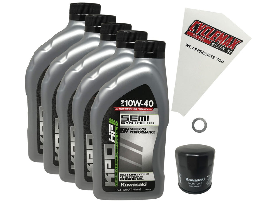 Kawasaki KPO Semi-Synthetic Oil Change Kit for 2008-2022 CONCOURS 14