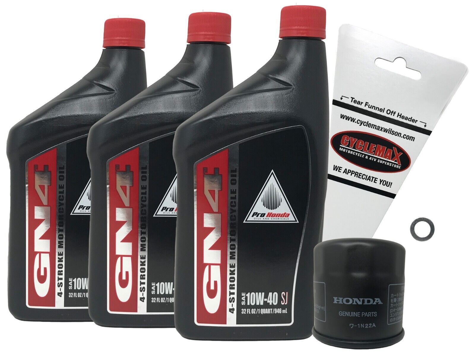 Cyclemax 2004-2023 Genuine Honda VT750 OEM Oil Change Kit