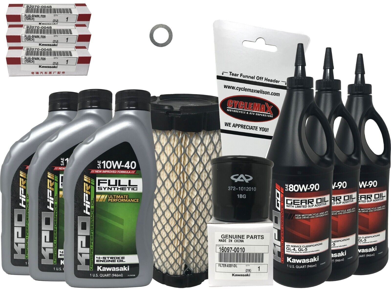 2015-2021 Mule Pro FXT KAF820 Ranch LE Full Service Kit with Full Synthetic Oil