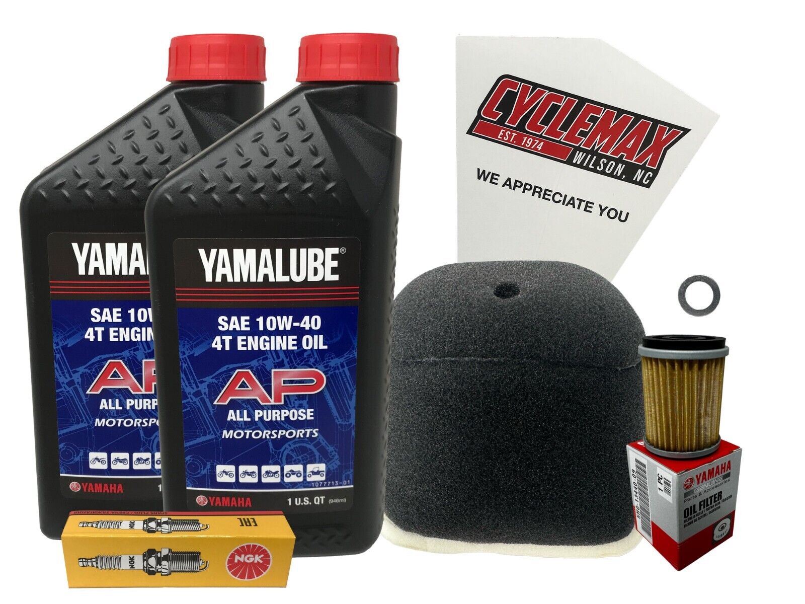 Cyclemax OEM Standard Tune-Up Kit fits 2005-2024 Yamaha TTR230 with Spark Plug