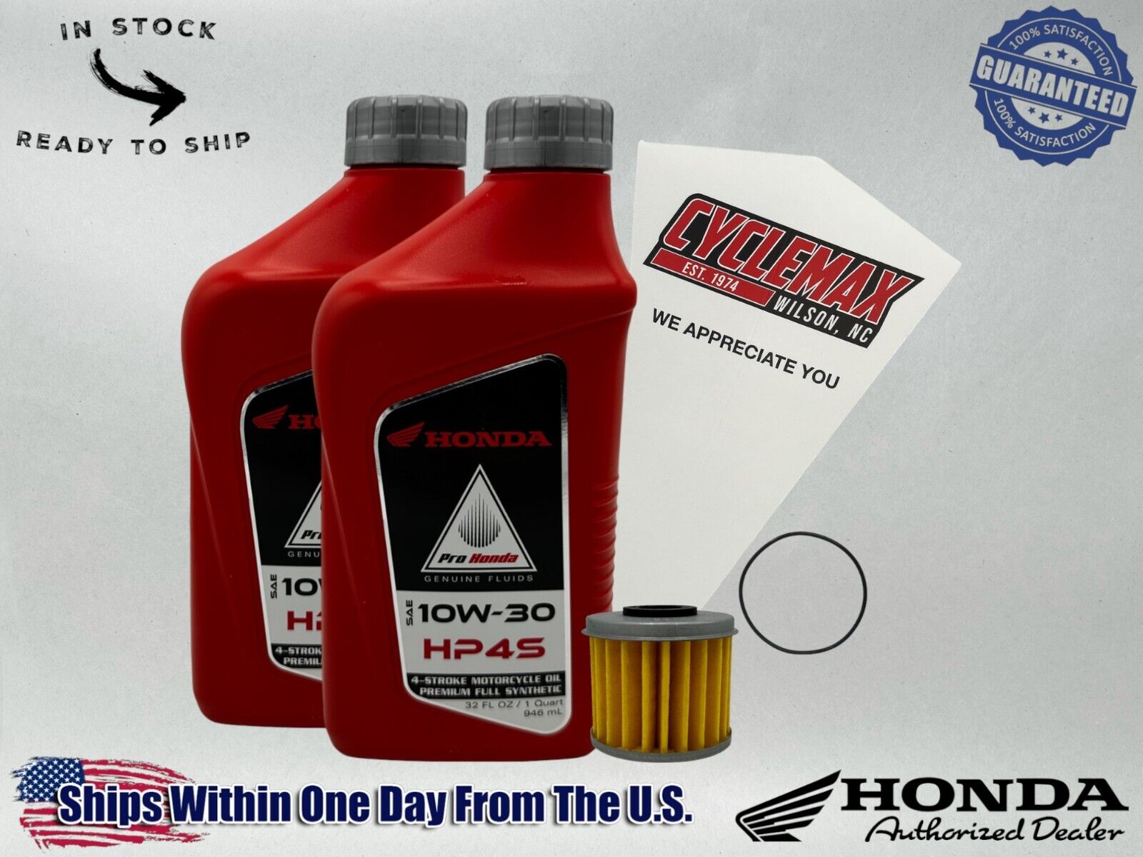 Cyclemax Full Synthetic HP4s Oil Change Kit fits 2021-2024 Honda CRF450R