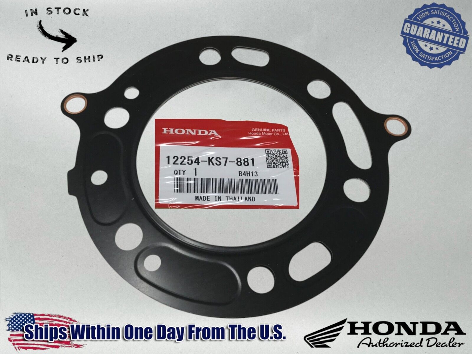 Honda OEM Cylinder Head Gasket 85-86 ATC250R, 85-88 CR250R 12254-KS7-881
