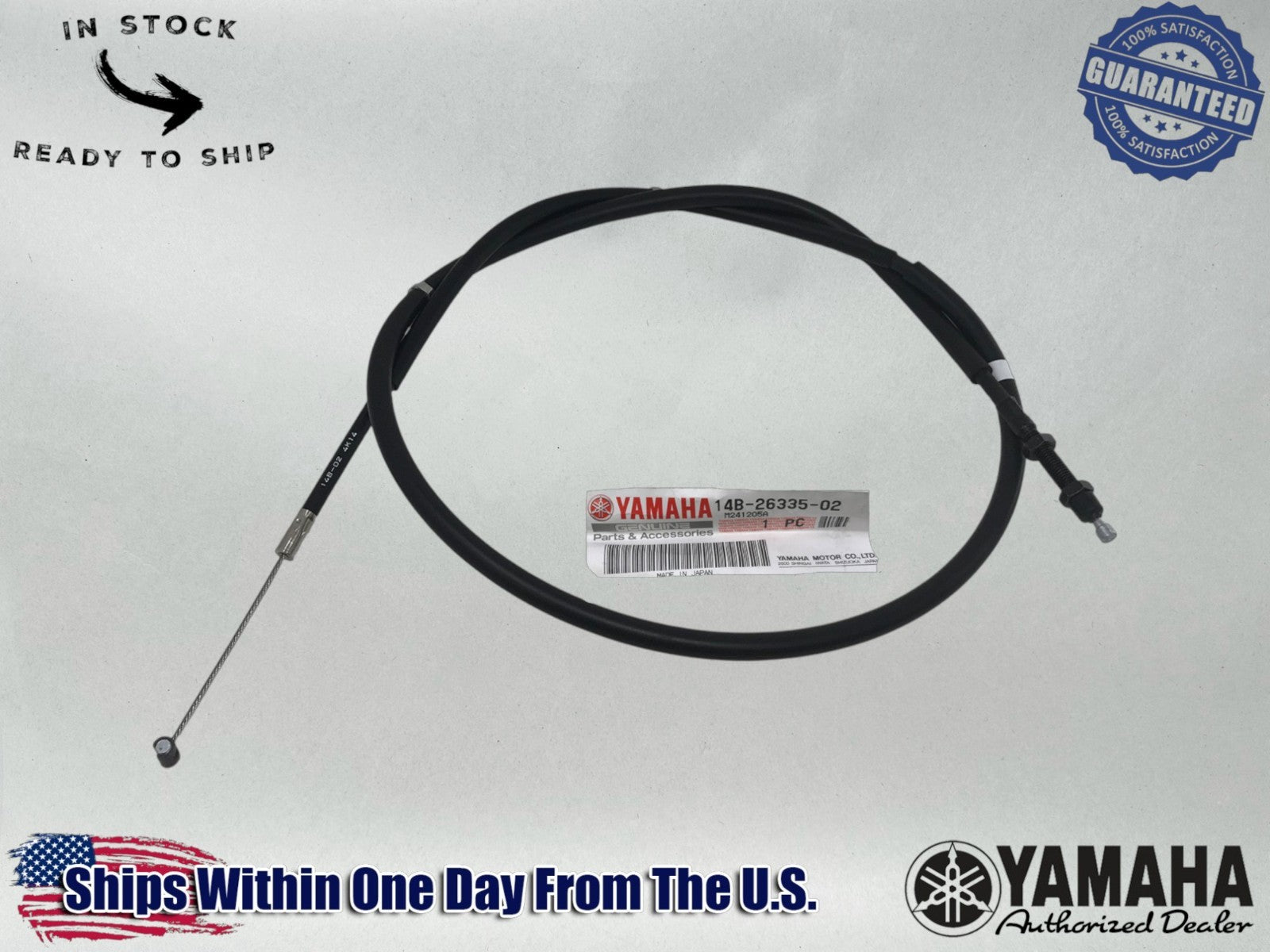Yamaha Genuine OEM 2009-14 YZFR1 YZF R1 YZF-R1 CLUTCH CABLE 14B-26335-02-00