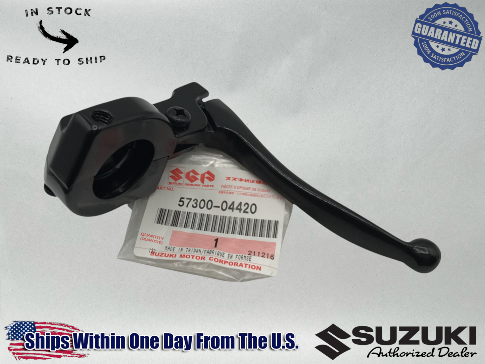 Suzuki Genuine OEM 1987-04 JR50 JR 50 FT BRAKE LEVER W/ MOUNT PERCH 57300-04420
