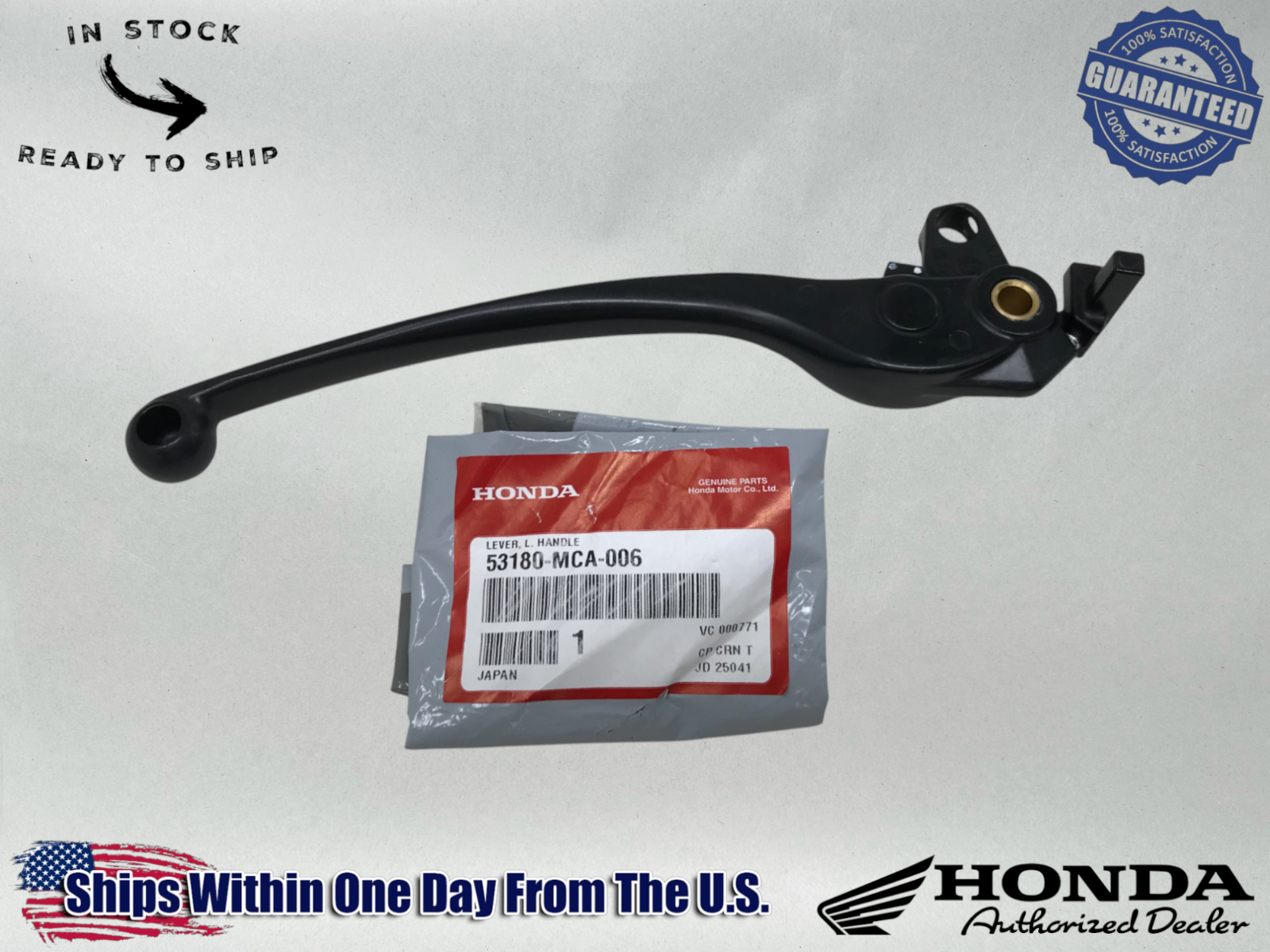 Honda Genuine OEM CLUTCH LEVER 01-20 GOLDWING GL1800 GL 1800 53180-MCA-006