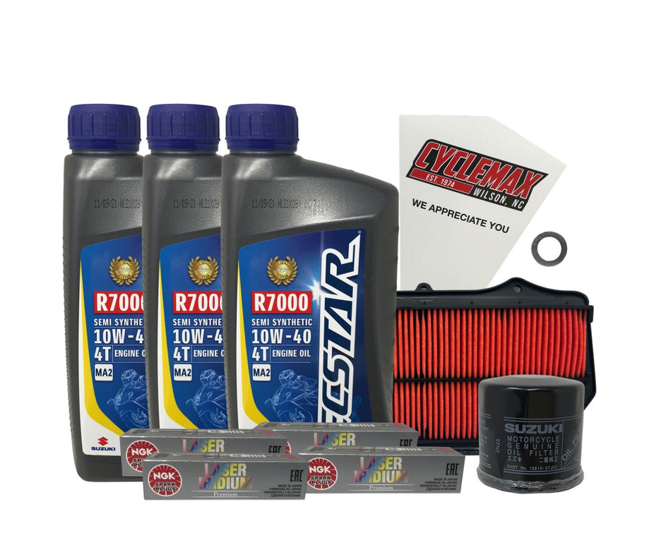 Suzuki Ecstar Semi-Synthetic Tune-Up Kit for 2011-2022 GSX-R600 with Spark Plugs