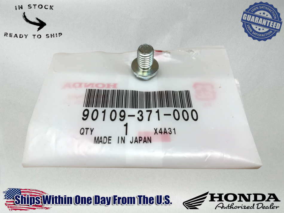 Honda OEM (07-24) Rancher 420 TRX420 Sealing Bolt 90109-371-000