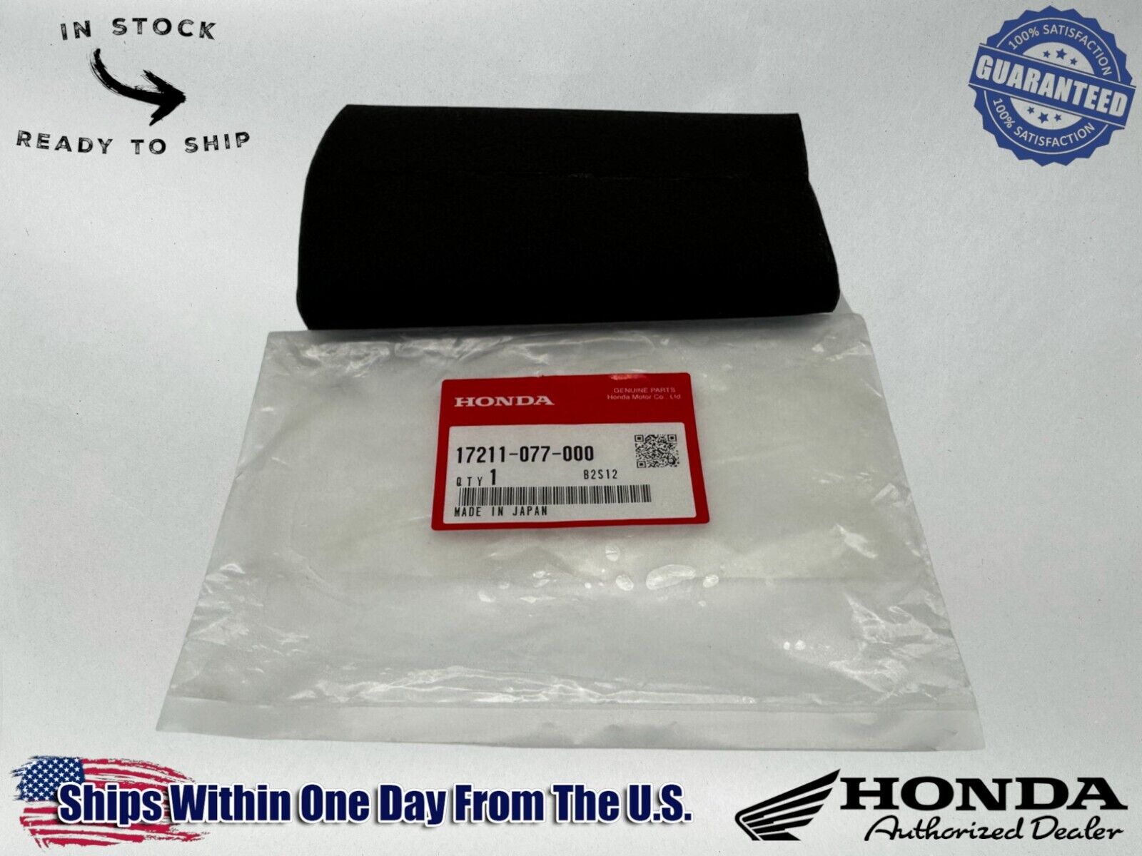 Honda Genuine OEM Authentic Air Filter 17211-077-000