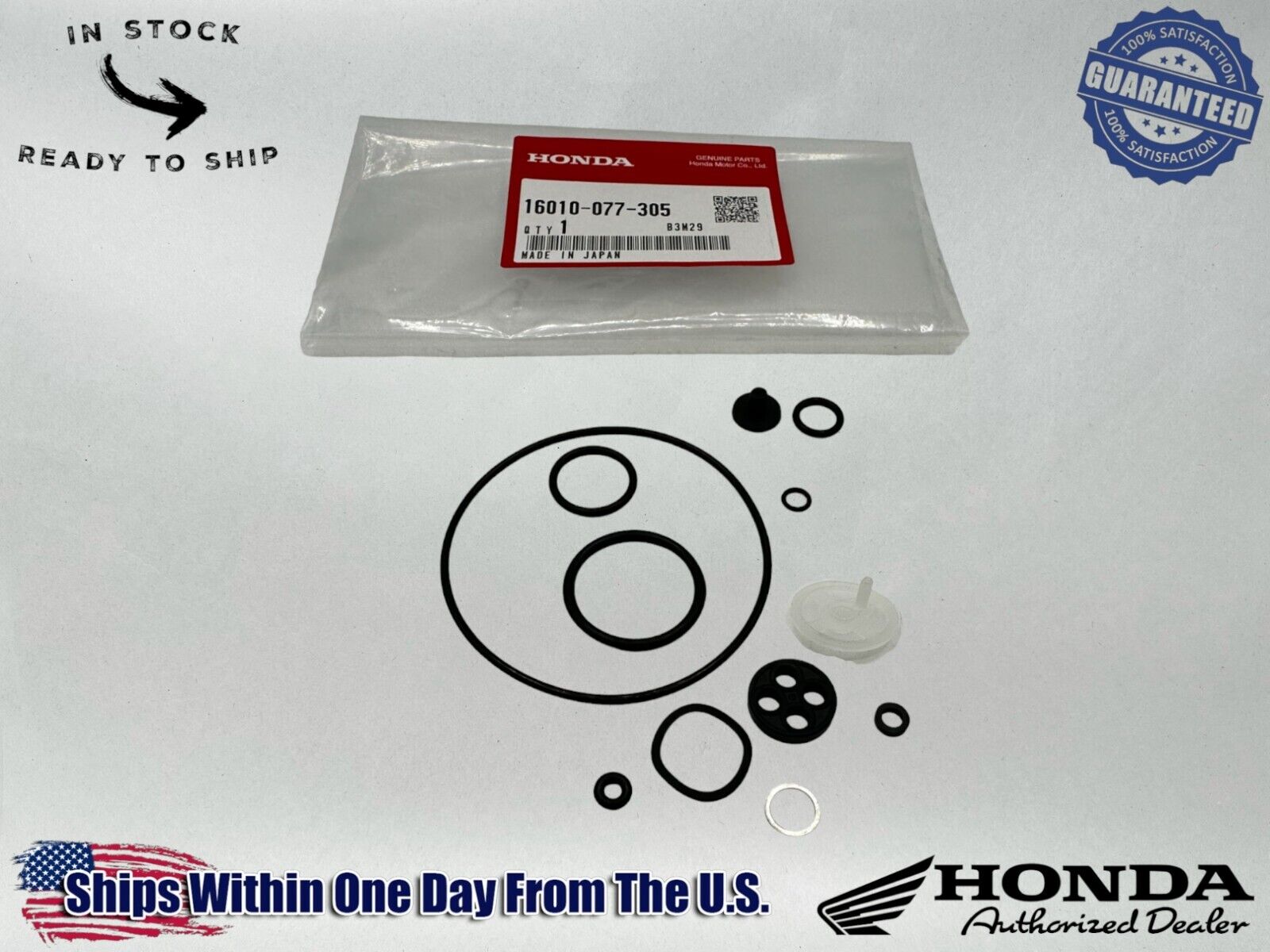 Honda Genuine OEM Authentic Gasket Set 16010-077-305