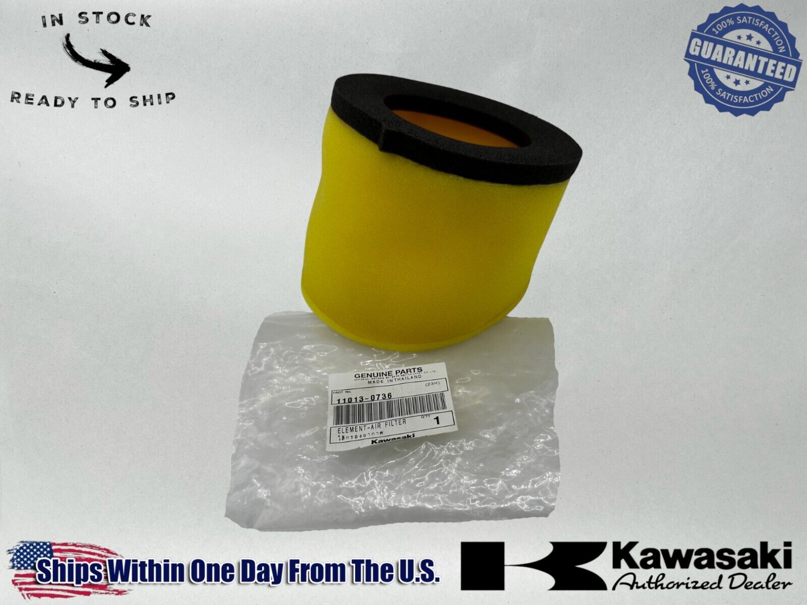 Kawasaki Genuine OEM Authentic Air Filter 11013-0736