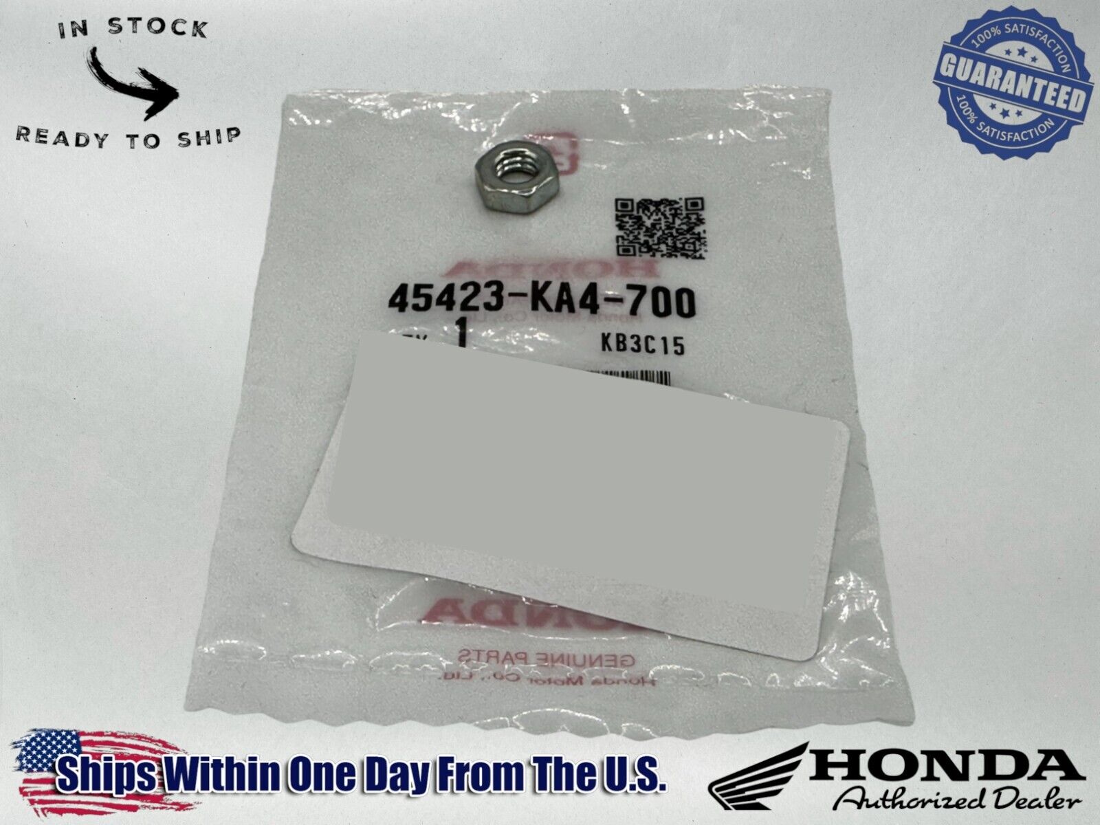 Honda Genuine OEM Authentic Hex Nut (6MM) 45423-KA4-700