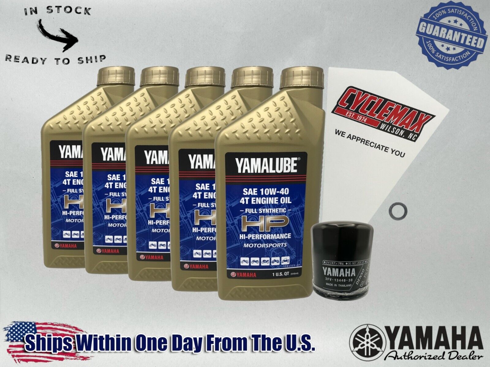 Cyclemax Full-Syn Yamalube Oil Change Kit fits 1999-2003 Yamaha ROAD STAR XV1600