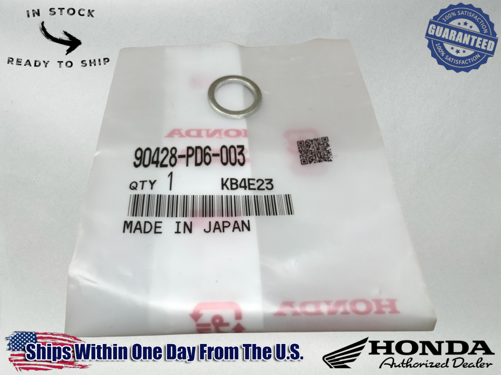 Honda OEM OEM FUEL FILTER GASKET CRUSH WASHER SEALING BANJO BOLT 90428-PD6-003