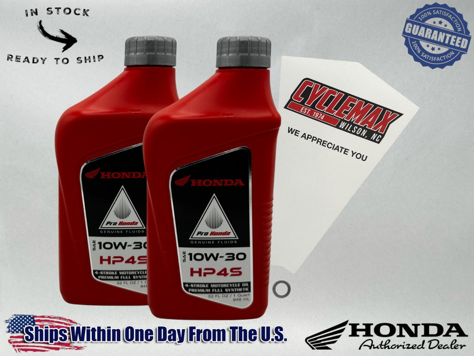 Full Synthetic HP4s Oil Change Kit fits 1986-1987 Honda TR200 FatCat