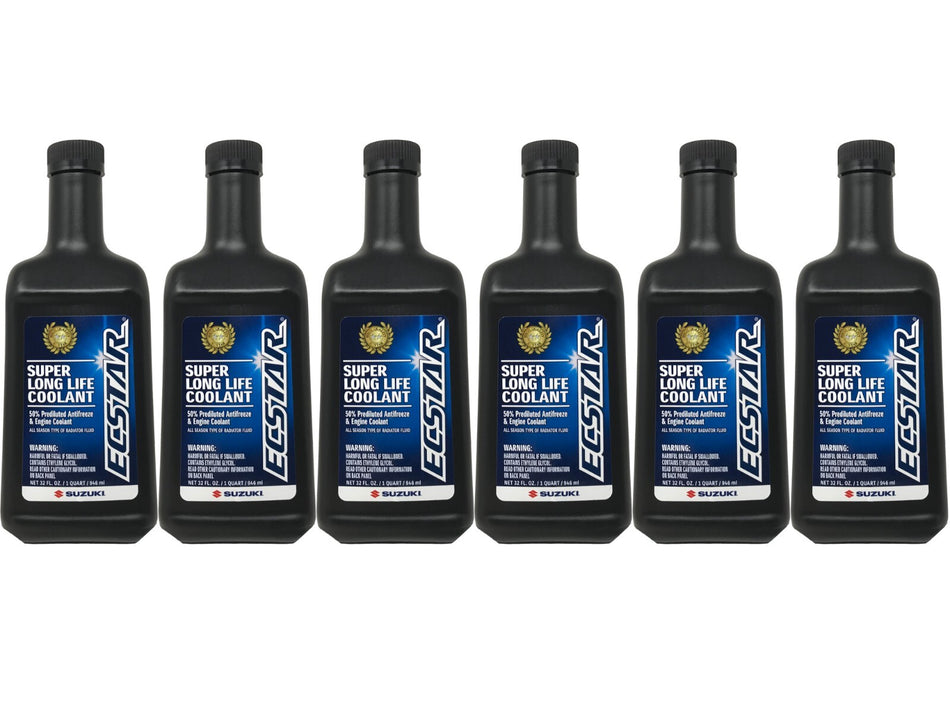 Suzuki Genuine OEM Ecstar Super Long Life Coolant 990A0-02E00-01Q - 6 Pack