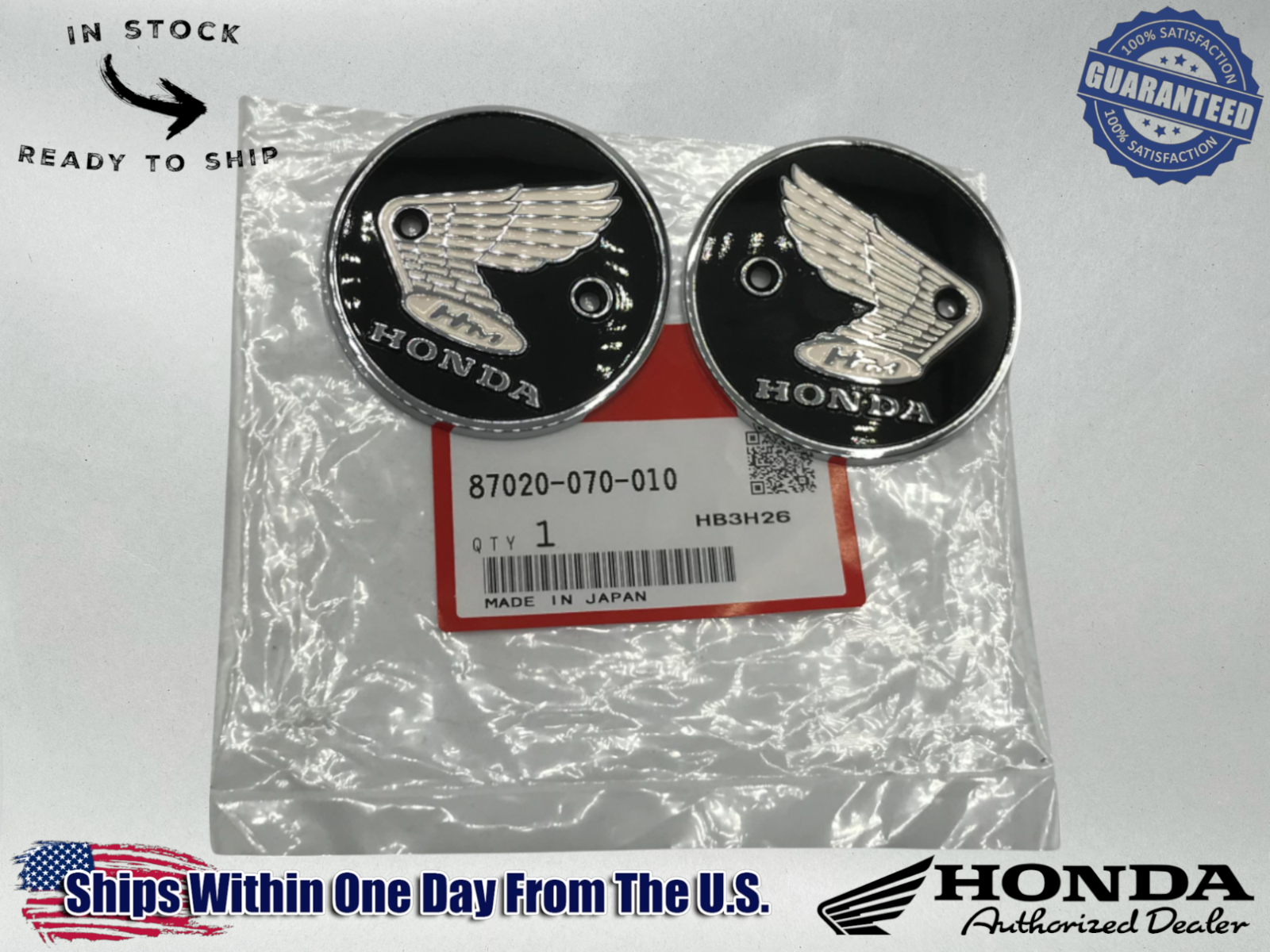 Honda Fuel Tank Badge Emblems C200 CA95 CA200 CB92 CB160 CL90 S90 87020-070-010 