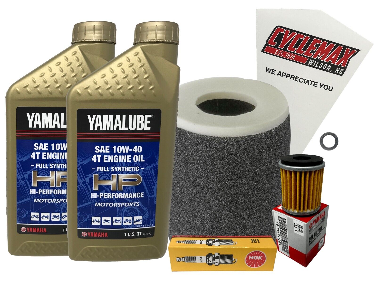 Cyclemax Full Synthetic Tune-Up Kit fits 2009-2024 Yamaha YFZ450R w/ Spark Plug