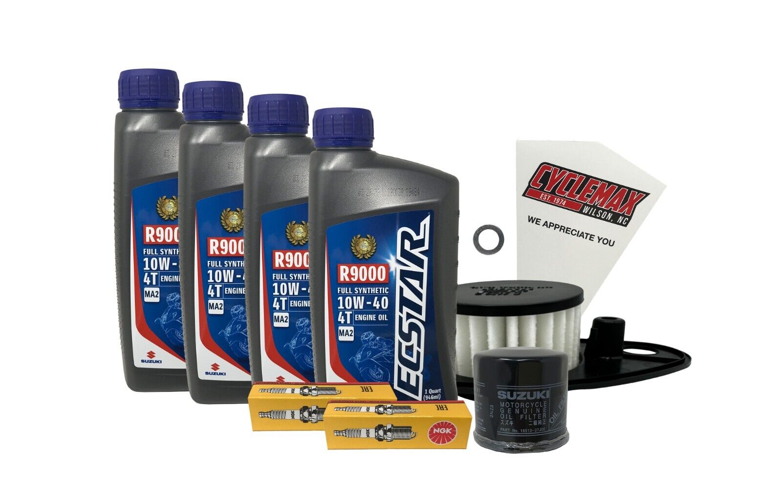 Cyclemax Full Synthetic Tune Up Kit w/ Plugs fits 2002-2012 Suzuki VL-800 K5