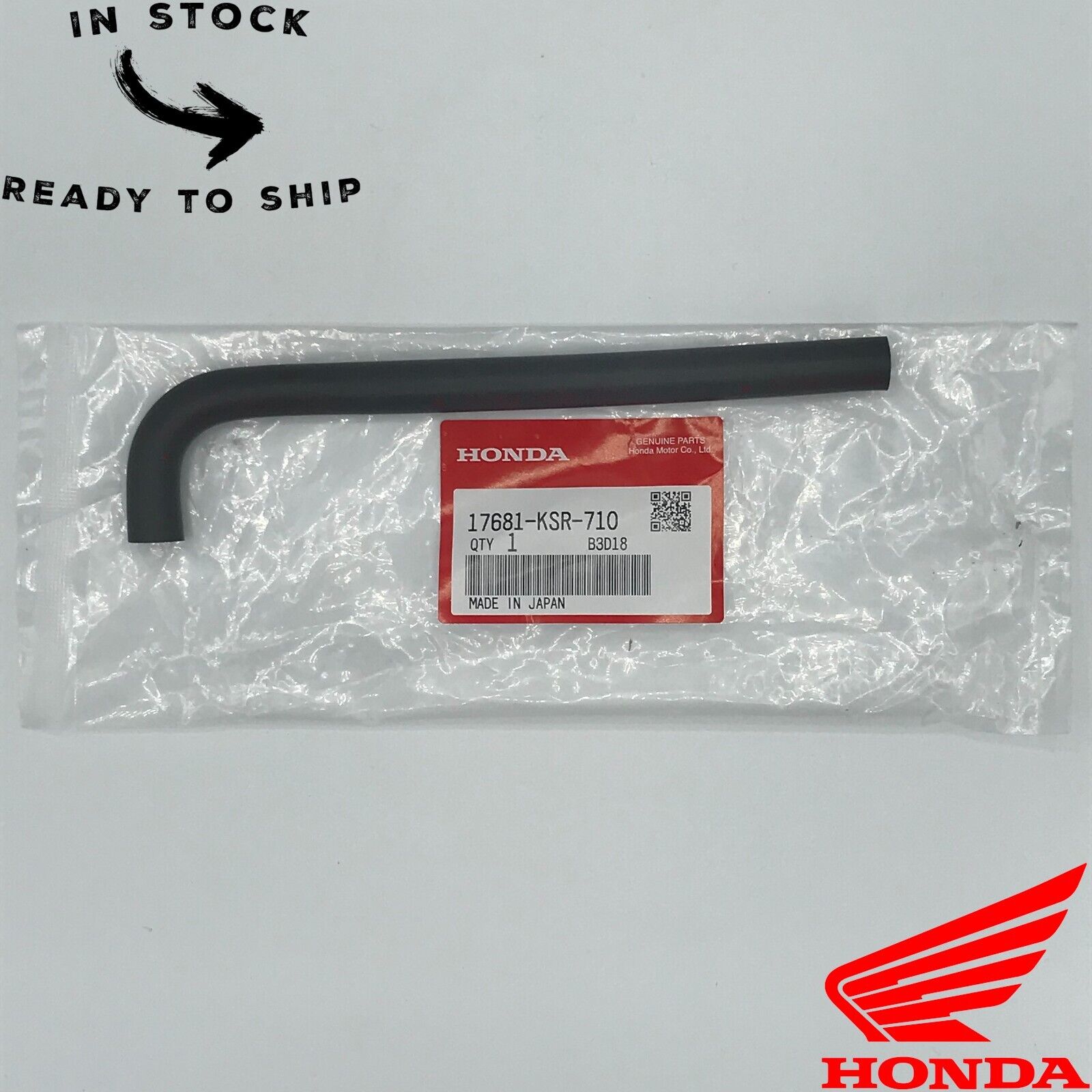 Genuine OEM Honda Fuel Tube Gas Hose Line 17681-KSR-710