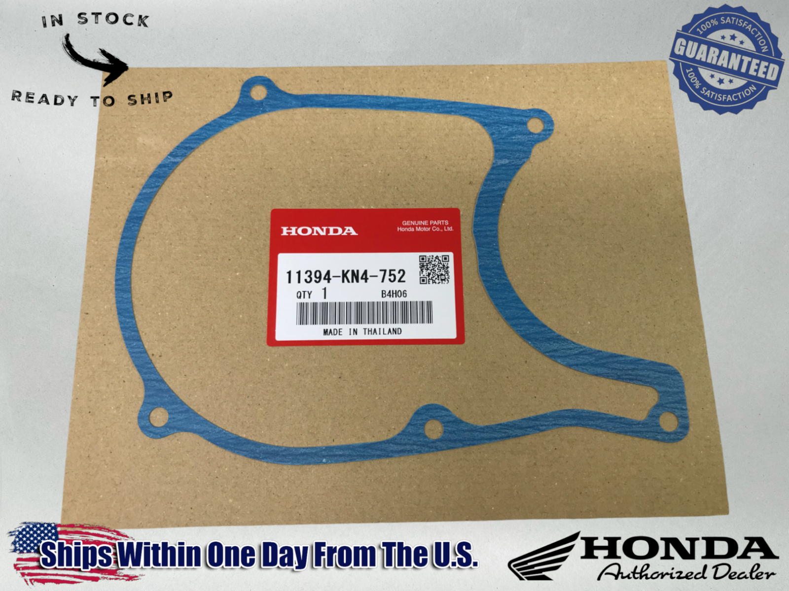 Honda Genuine OEM 90-11 CRF 80F XR Left Crankcase Flywheel Gasket 11394-KN4-752