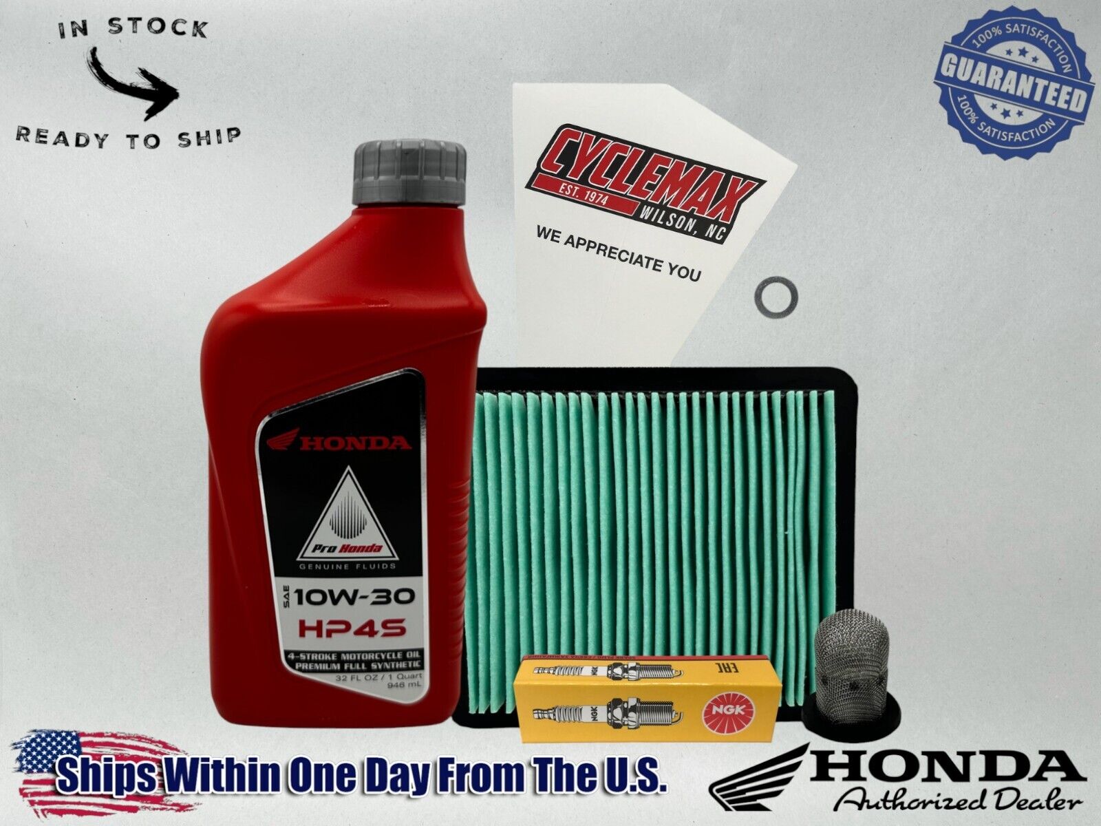 Cyclemax Full Synthetic HP4s Tune-Up Kit fits 2002-2009 Honda CHF50