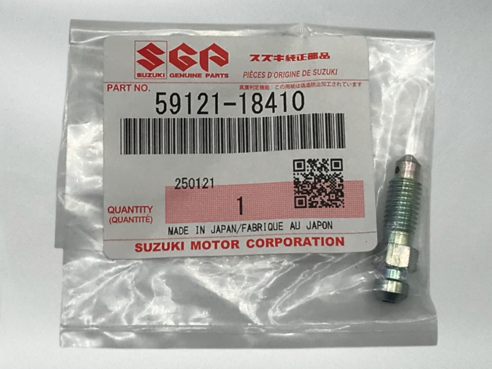 Suzuki Genuine OEM Brake fluid Bleeder Valve Screw 59121-18410