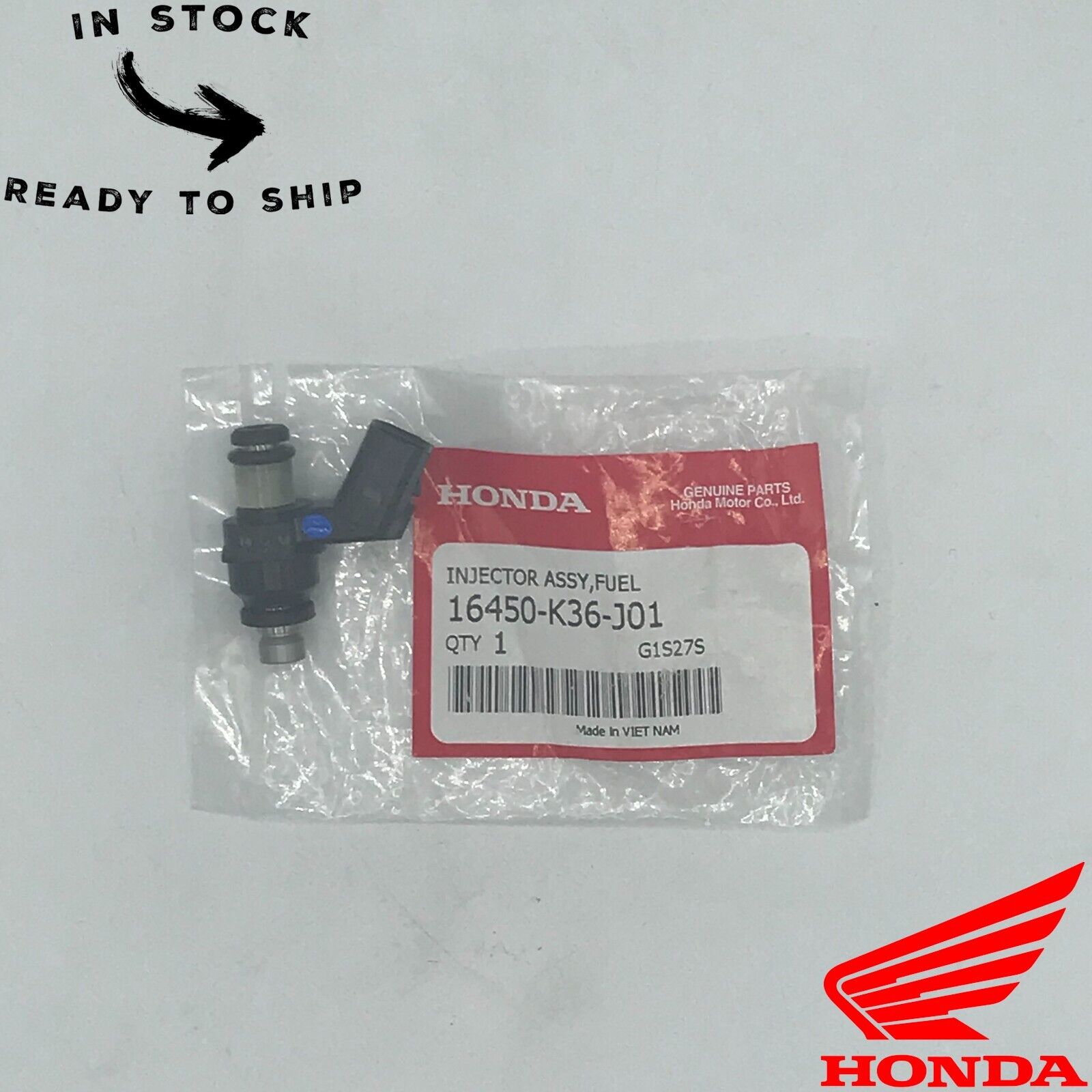 Genuine OEM Honda Fuel Injector 16450-K36-J01