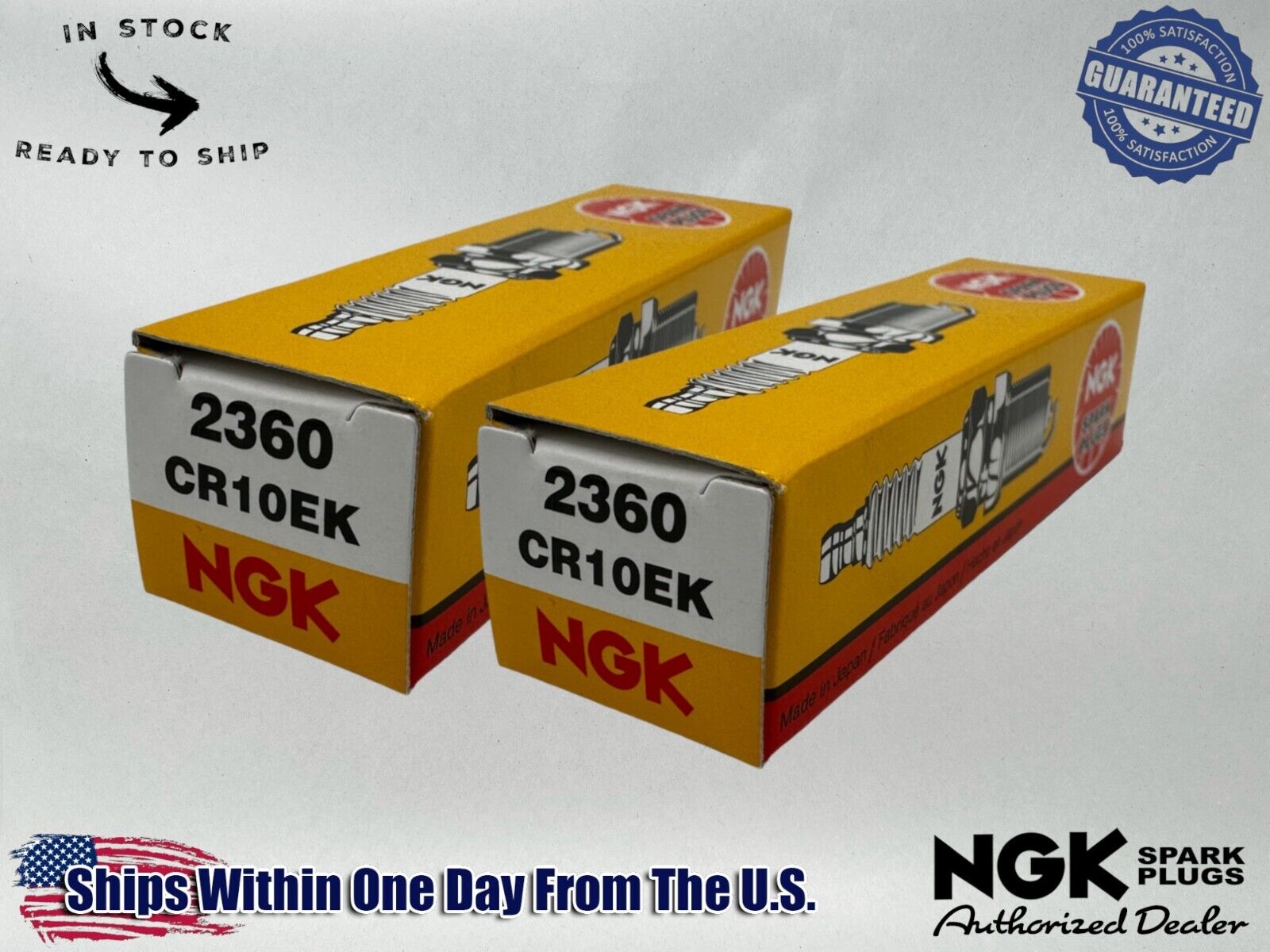 NGK Genuine OEM Authentic Spark Plugs CR10EK - 2 PACK