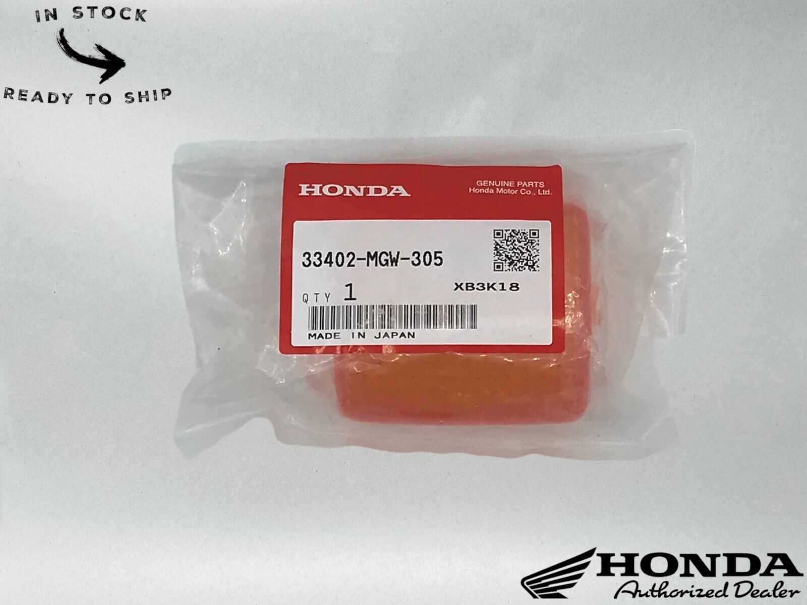 Honda Genuine OEM Turn Signal Lens 33402-MGW-305